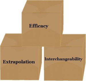 Efficacy, Extrapolation, Interchangeability V16E25LB
